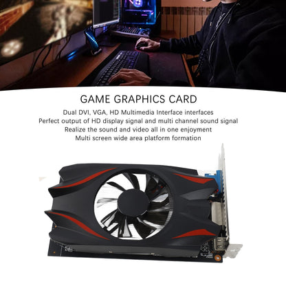 Placa de Vídeo 128Bit GDDR5 Placa Gráfica GTX650 2GB Placa de Vídeo para Jogos GDDR5 128Bit Placa Gráfica para Computador PC para Jogos Domésticos