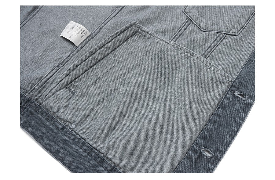 SIMWOOD 2025 Autumn New Oversize Denim Jackets Men 12oz Washed Classical Denim Coats