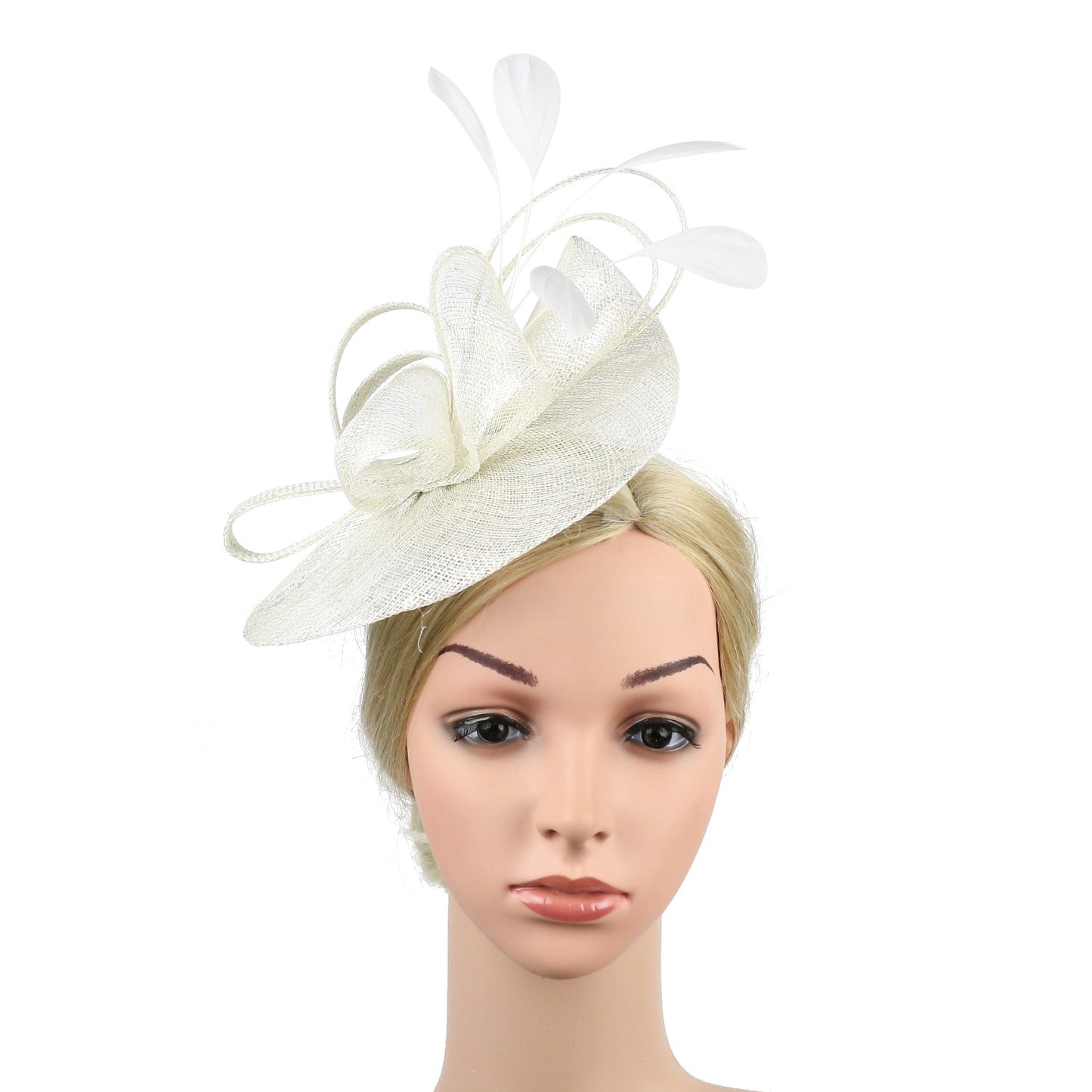 Chapéu Fascinator Feminino Pillbox Kentucky com Pena Derby Sinamay Fascinator Tiara Chapéu Fascinator para Chá para Coquetel