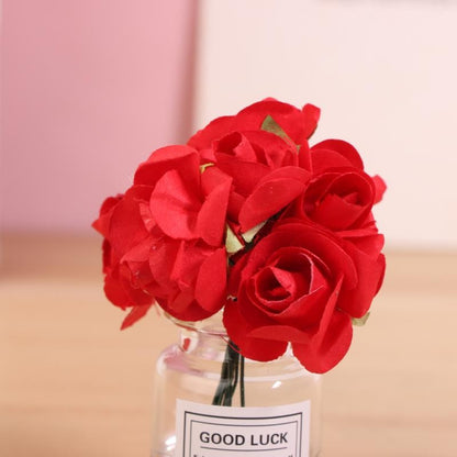 ?M?Car Decoration Ornament Cute Simulation Rose Flower Vase Auto Dashboard Decoration Gadgets For Woman Car Accessories