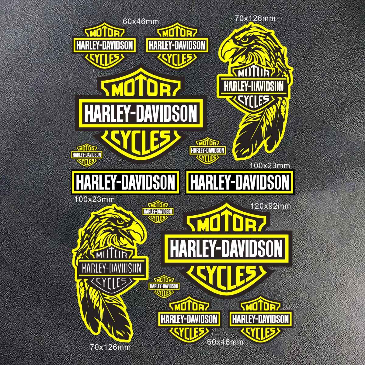 2026 Novo Adesivo Harley Davidson Logotipo Capacete Tanque Moto Decalque