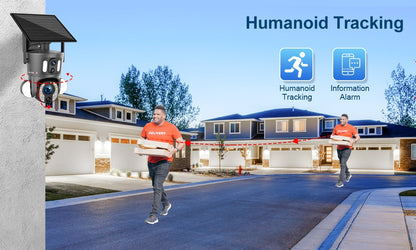 LS VISION 4K 20X Optical Zoom Dual Screen Solar Camera Outdoor 8MP 4G/WiFi PTZ Dual PIR Detection Auto Tracking Security Cameras