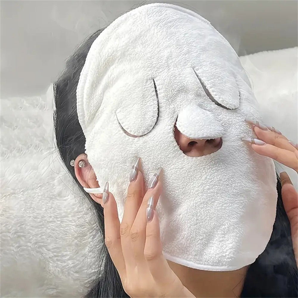 Hot Compress Face Towel Masks Reusable Facial Steamer Towel For Hot Cold Skin Care Sooth Moisturizing Beauty Tool For Home Salon