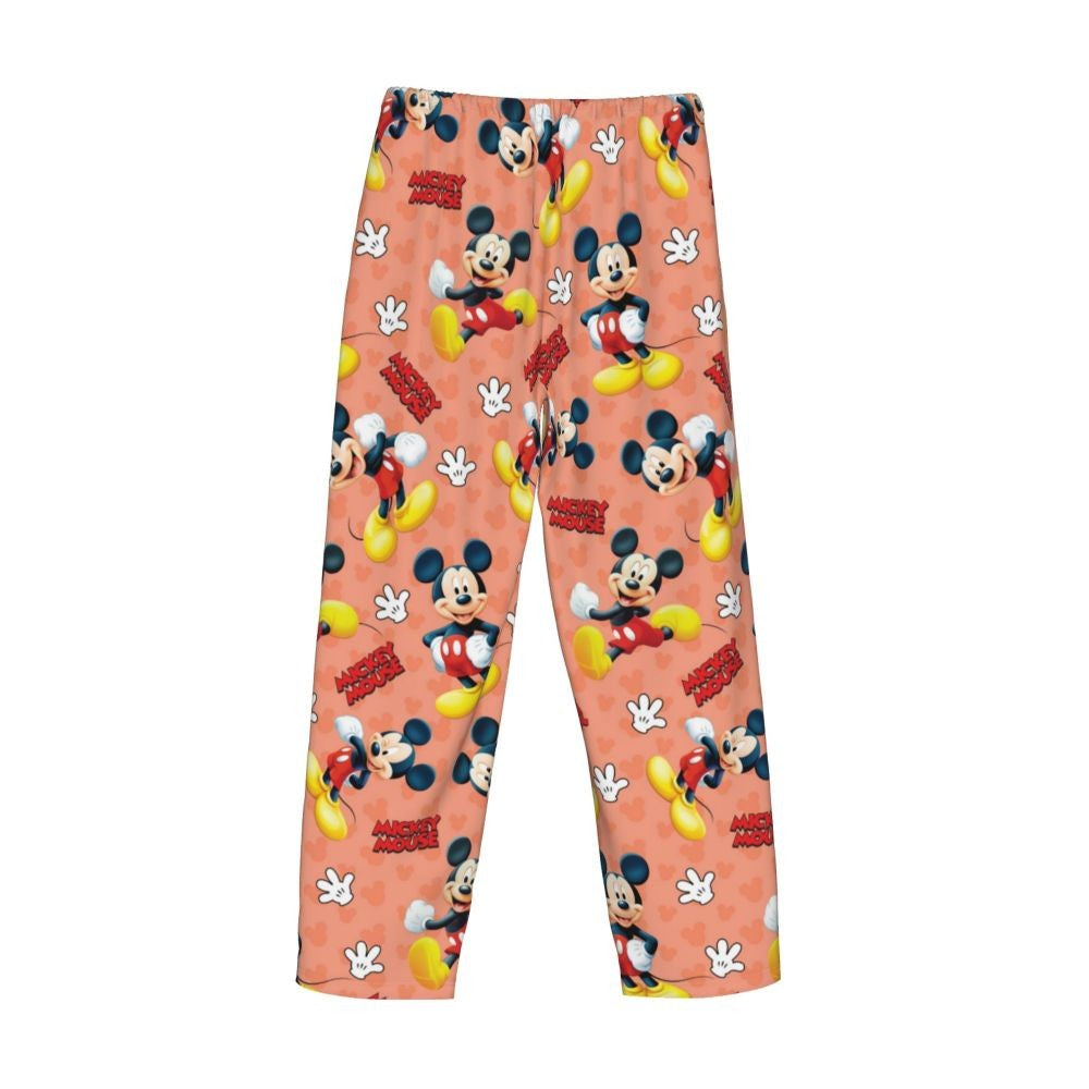 Custom Print Mickey Mouse Donald Duck Pajama Pants Men Sleep Sleepwear Bottoms with Pockets