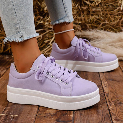 Tênis Feminino 2025 Nova Moda Casual Sapatos Femininos Tênis Designer de Verão Feminino Cadarço Plataforma Esporte Sapatos Feminino