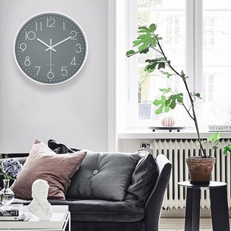 8 Inch Silent Quartz Wall Clock, round Three-dimensional Digital Modern Wall Clock, Not Ticking Wall Clock, Bedroom Living Room