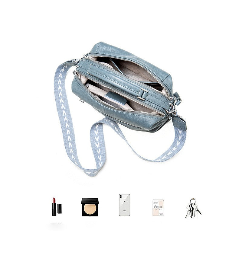 Zency Women's Handbag Genuine Leather Cowhide Cross Body Bags Ladies Shoulder Top Handle Satchel Trendy 2025 Pillow Bags Shopper