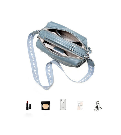 Zency Women's Handbag Genuine Leather Cowhide Cross Body Bags Ladies Shoulder Top Handle Satchel Trendy 2025 Pillow Bags Shopper