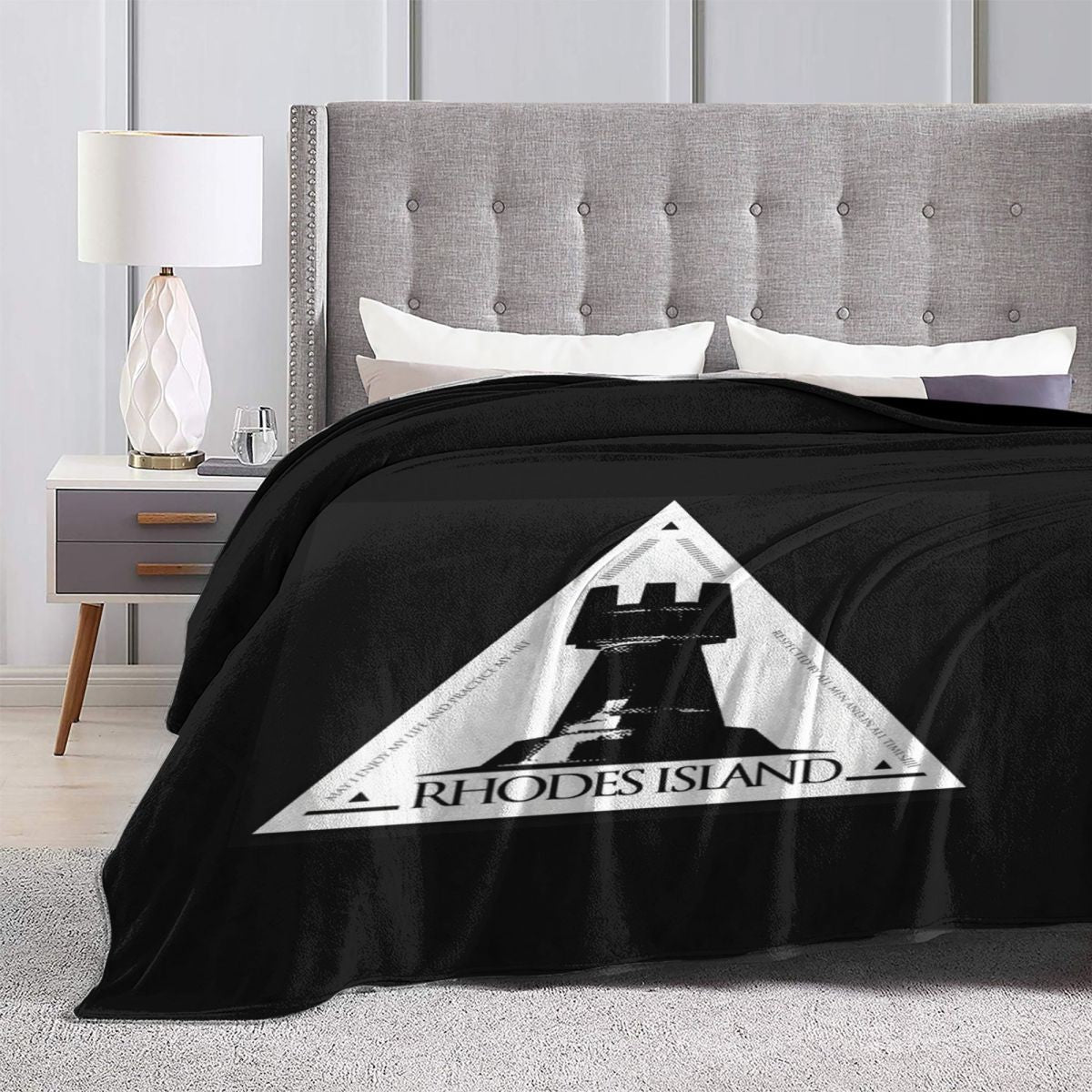 Arknights Rhodes Island Emblem Blanket Flannel Sofa Throw Blanket Super Soft for Home Bedroom Travel Throws Bedspread Quilt