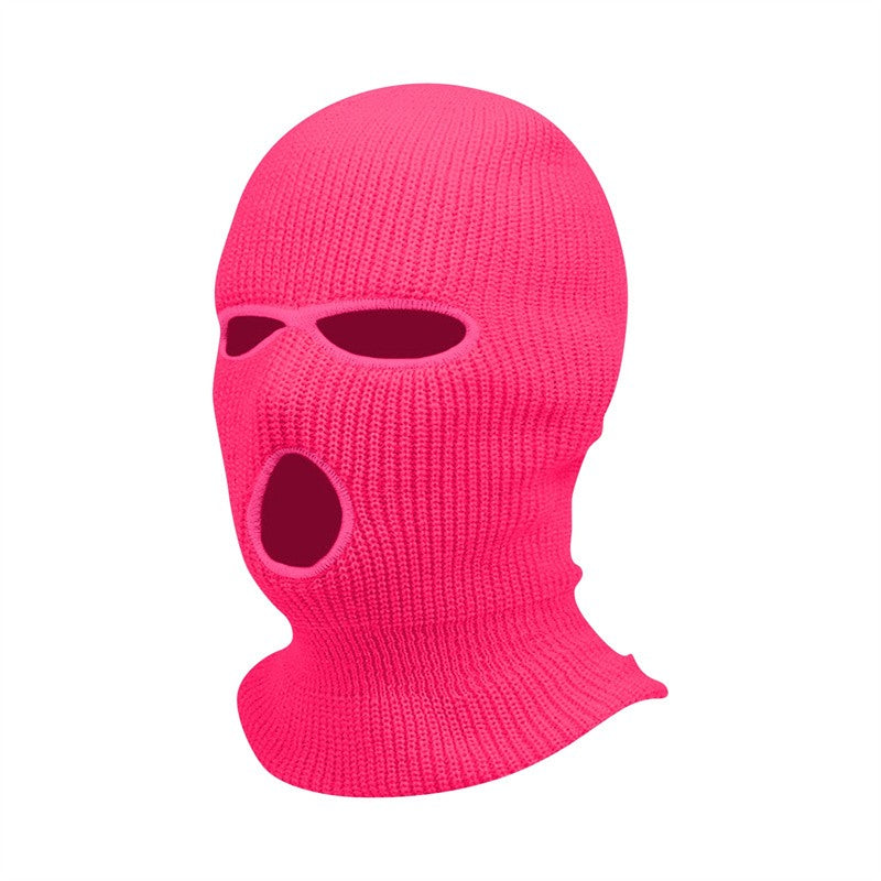 New Full Face Cover Ski Mask Hat 3 Holes Balaclava Army Tactical CS Windproof Knit Beanies Bonnet Winter Warm Unisex Caps
