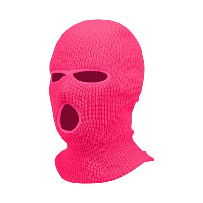 New Full Face Cover Ski Mask Hat 3 Holes Balaclava Army Tactical CS Windproof Knit Beanies Bonnet Winter Warm Unisex Caps