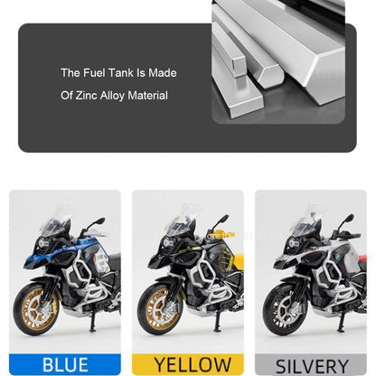 1:12 Suzuki GSX1000R R1250GS Liga Diecast Brinquedos Modelos de Motocicletas Carro com Luz Absorção de Choque Miniatura Moto Meninos Presentes