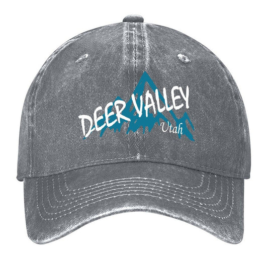 Deer Valley Mountains Baseball Cap Christmas Hat Rugby New In The Hat Gentleman Hat Trucker Hats For Men Women's