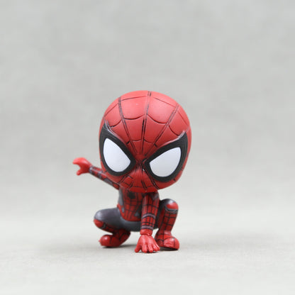 Marvel Vingadores Homem-Aranha Bonito Boneco de Ação Postura Anime Coleção Decoração Estatueta Modelo de Brinquedo Enfeites Presente para Crianças