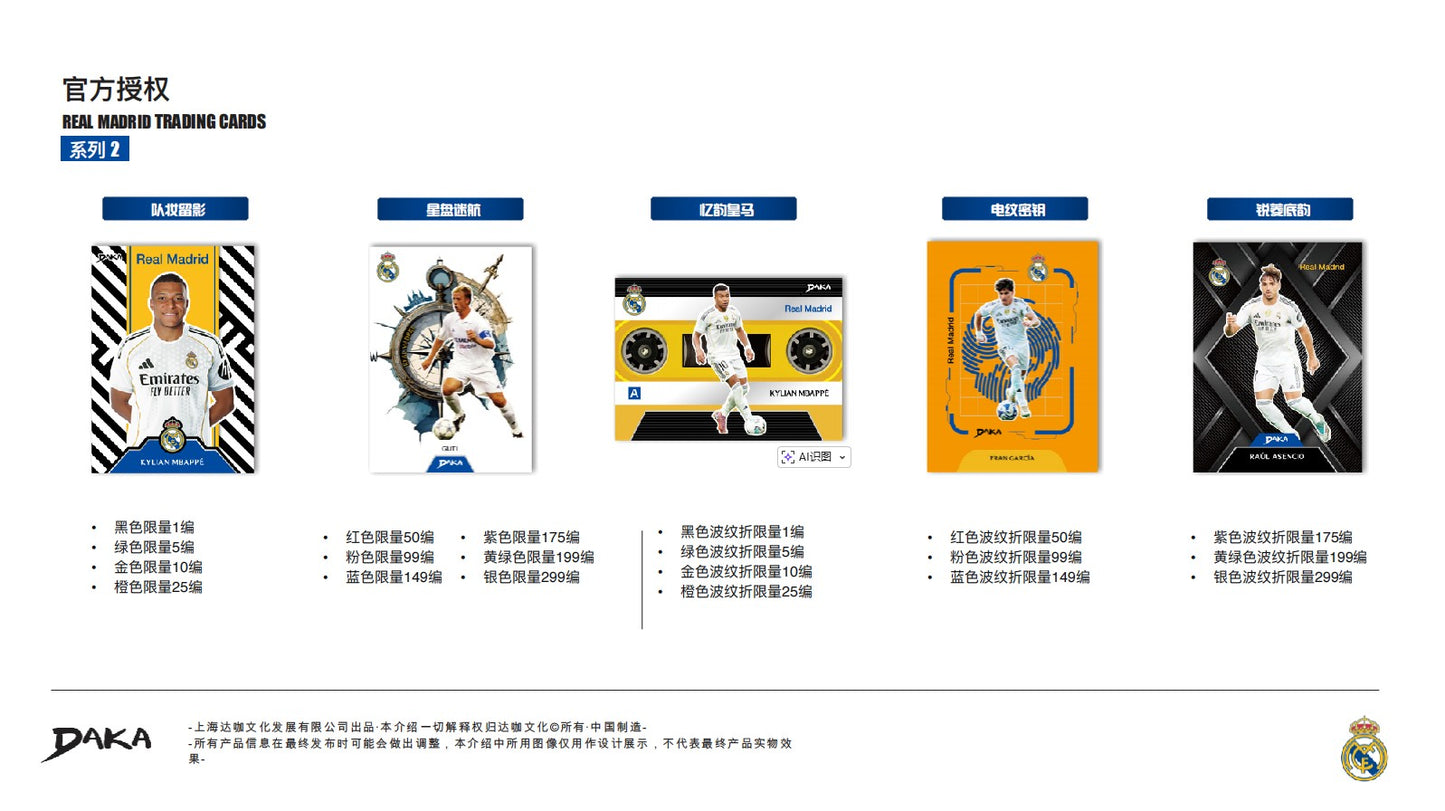 Cartas Colecionáveis Daka 2024-2025 Melhores Jogadores Manchester City Juventus AC Milan Internazionale Milano Estrela do Futebol Caixa de Presente Oficial