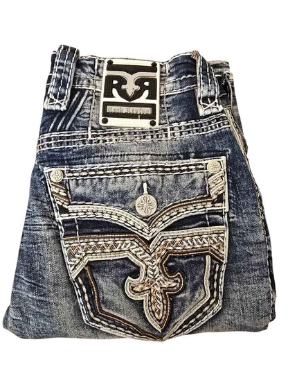 Rock Retro Boot Jeans Blue Leather Inserts Men Women Pocket Embroidery Denim Pants Y2k Gothic Low Waist Wide Leg Straight Jeans