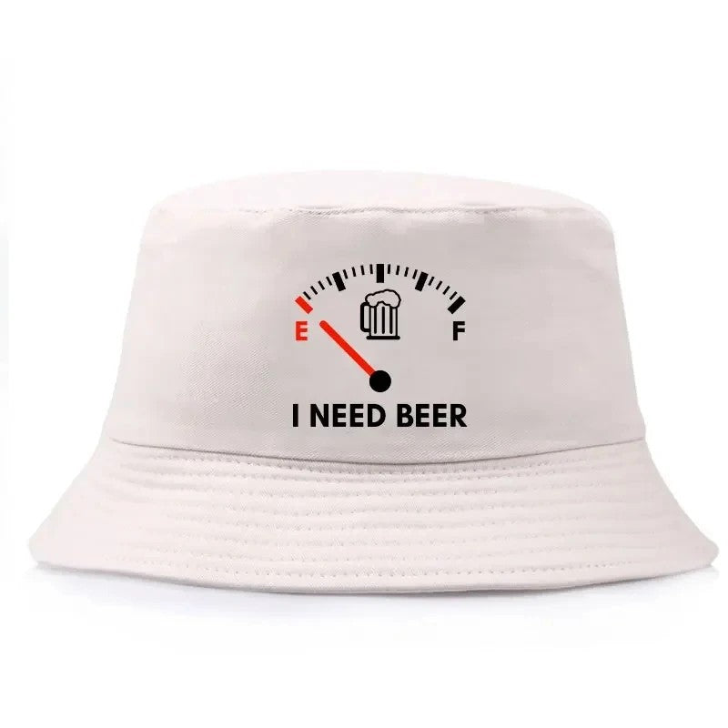 I Need Beer Reversible Bucket Hat Woman Man Outdoor Sun Beach Summer Panama Hats Girl Boy Sport Casual Fisherman Caps Visor Caps