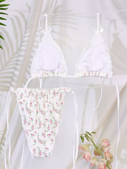 Brown Color Bikinis Bow Swimwear Women'S Summer Swimsuit 2025 Sexy Bikini Set Low Waist Beachwear Push Up Bathing Suits