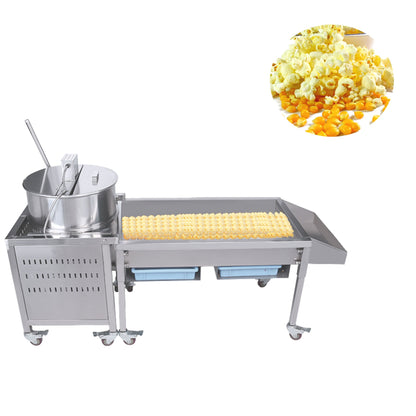 Commercial Fully Automatic Popcorn Maker Popcorn Making Machine Gas Heating Manual Electric Stirring Industrial Pop Corn Machine