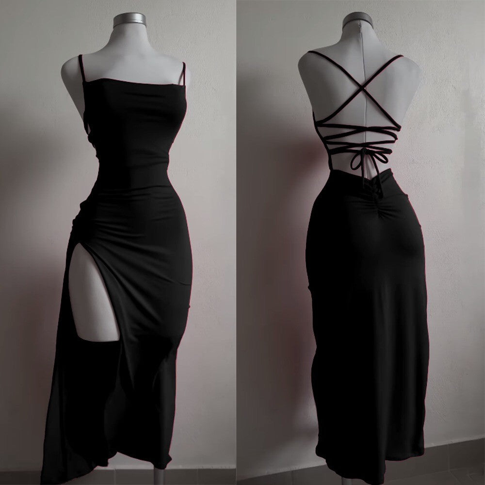 2025 new hot Sale explosive new dress summer high sensibility halter strap Spice