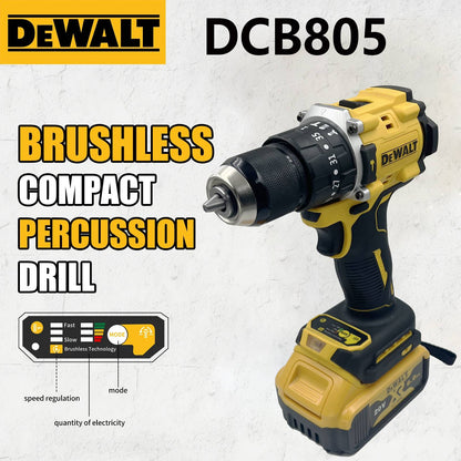 Parafusadeira elétrica compacta sem escova recarregável DEWALT Lithium 20V DCD805