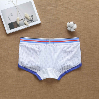 Men's boxers pure cotton mesh fashionable youth underwear student underpants