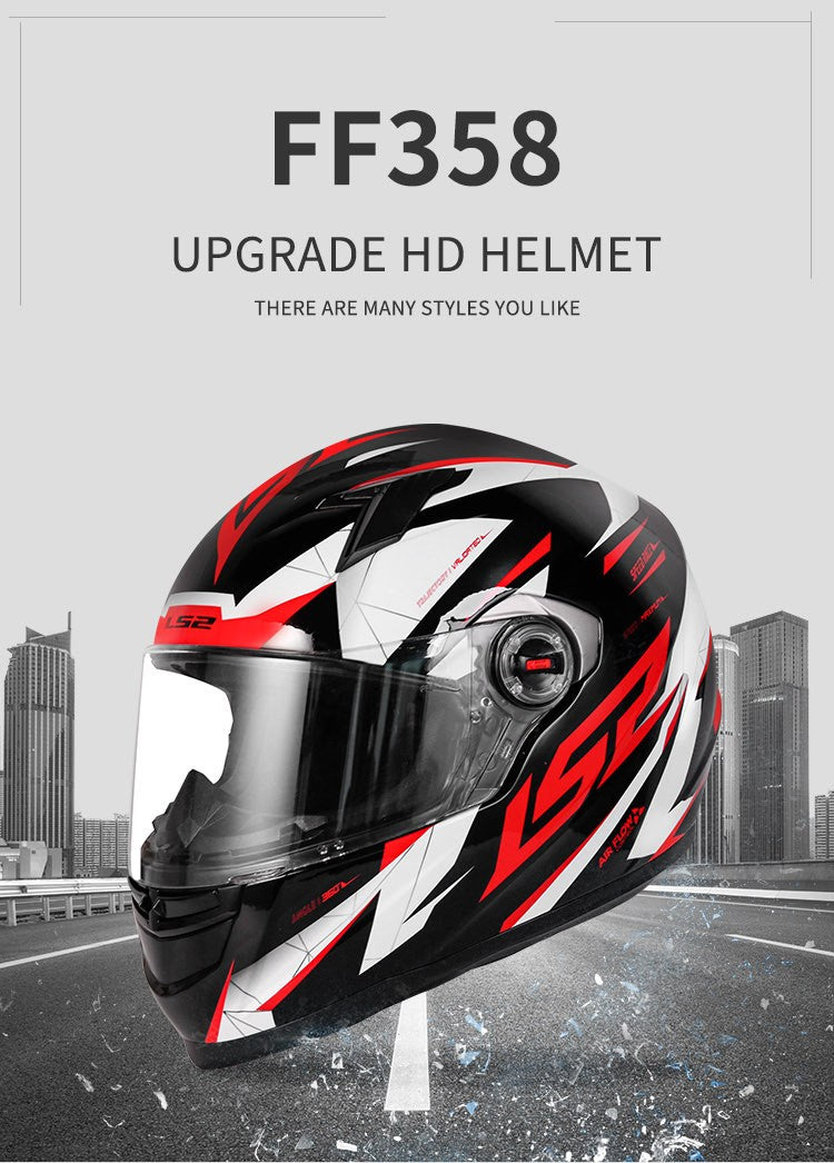 Capacete de motocicleta LS2 FF358 Capacete integral LS2 Draze para homens e mulheres Capacete de corrida de moto com casco de ABS Cascos Para Moto Aprovado pela ECE