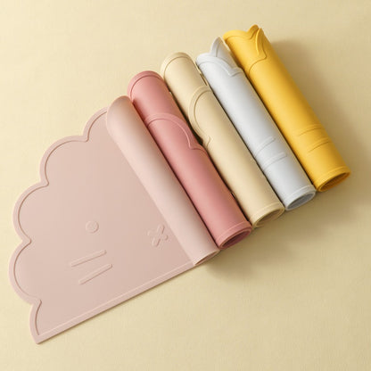 Color Kids 1Pcs Silicone Dining Appliance Placemat Dishes Plate Table Mat Children's Tableware Pad Kids Feeding Mat Baby Stuff