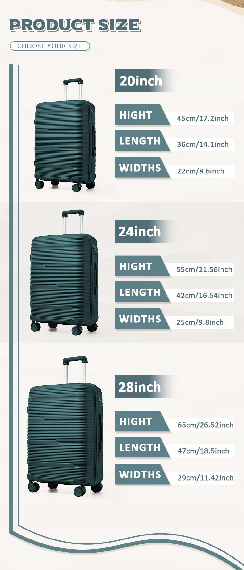 Mala de viagem com rodinhas, novo design 2024, para homens e mulheres, bagagem de mão 20 polegadas, mala de bordo 24 28 polegadas