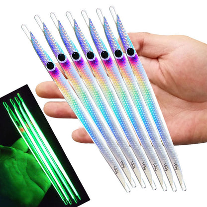 AS Fast JIg Lure Pesca Luminosa Jigs Velocidade de Queda Pescador 80g100g Isca Metálica Dura para Pesca Vertical em Barco Isca Que Afunda Pesca
