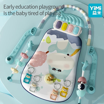 YIMI Baby Play Gym Mat Newborn Musical Playmat Colourful Musical Piano Toy Music Hanging Toy Crawling Blanket