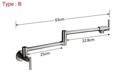 Brushed Gold Rotated Kitchen Sink Faucet Cold Water Tap Brass Basin Sink Swivel Faucets Wall Mounted Faucet