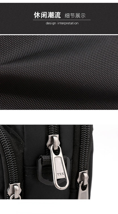 Fashion 3 Layers Men Small Shoulder Bag High Quality Durable Nylon Male Handbag Portable Messenger Bag Flap Mini Waist Bag