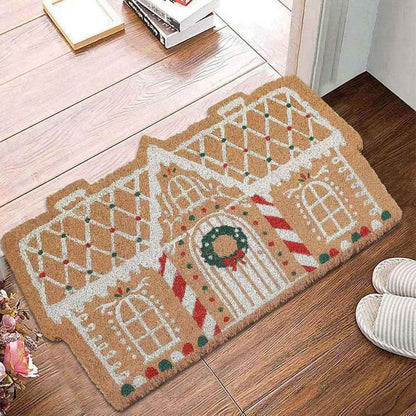 2025 Christmas Home Living Room Bathroom Imitation Cashmere Rug Christmas Festive Rug Absorbent Thick Christmas Bathroom Mat