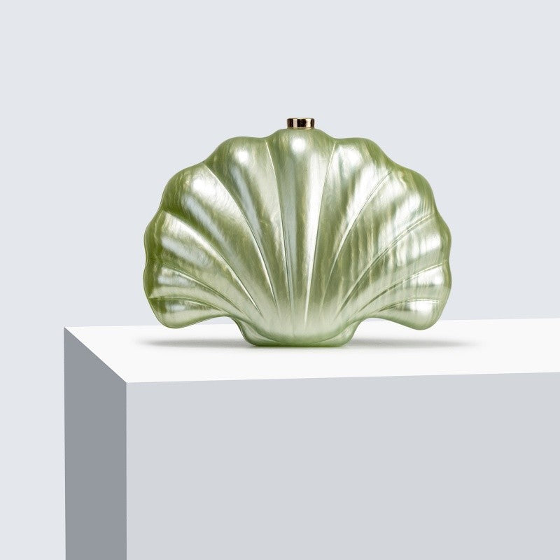 Ladies' new one shoulder diagonal cross bag, shaped shell acrylic bag, fashionable evening handbag