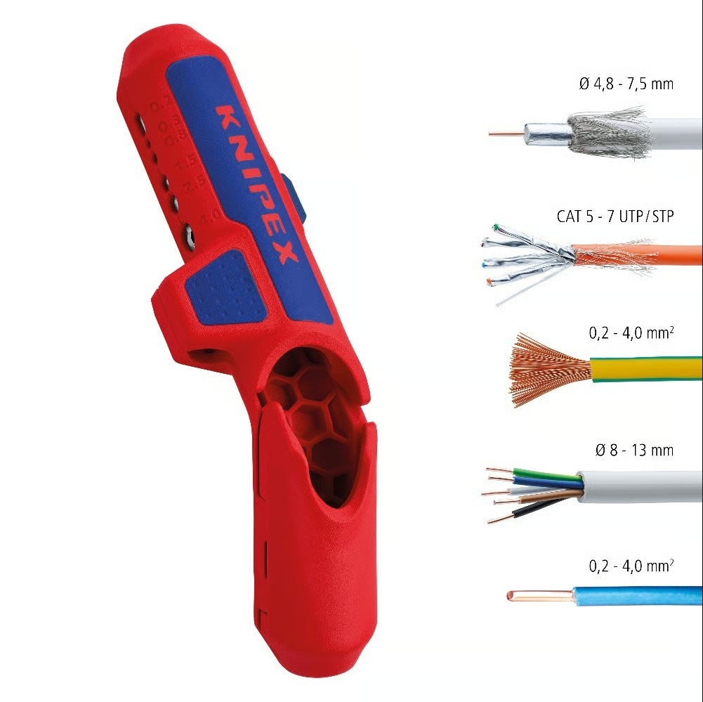 KNIPEX - Ferramentas 16 95 01 SB - Ergostrip, Medidas Métricas, Versão para Destros (169501SB)