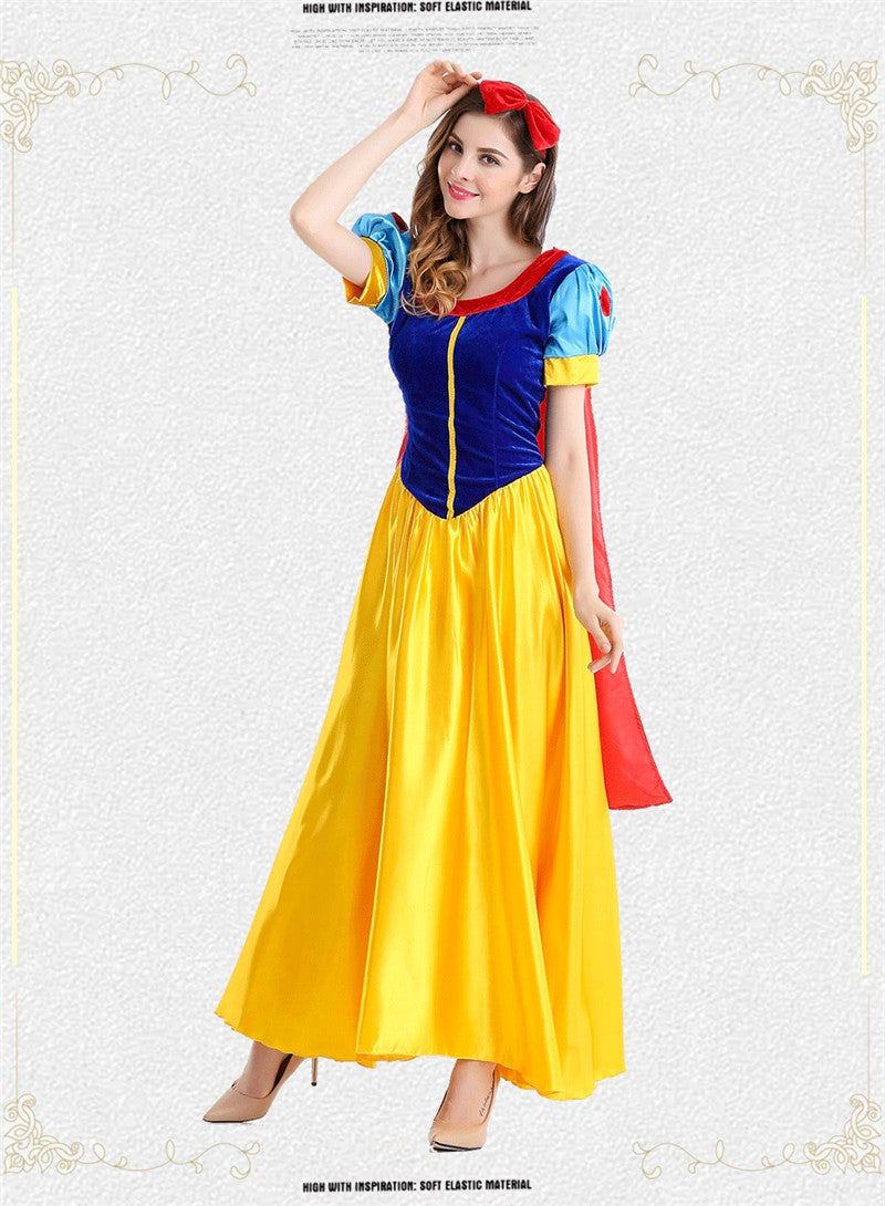 Adult Cosplay plus size Dress Girl Princess Dress Women Adult Cartoon Princess Snow White Halloween Party Costume