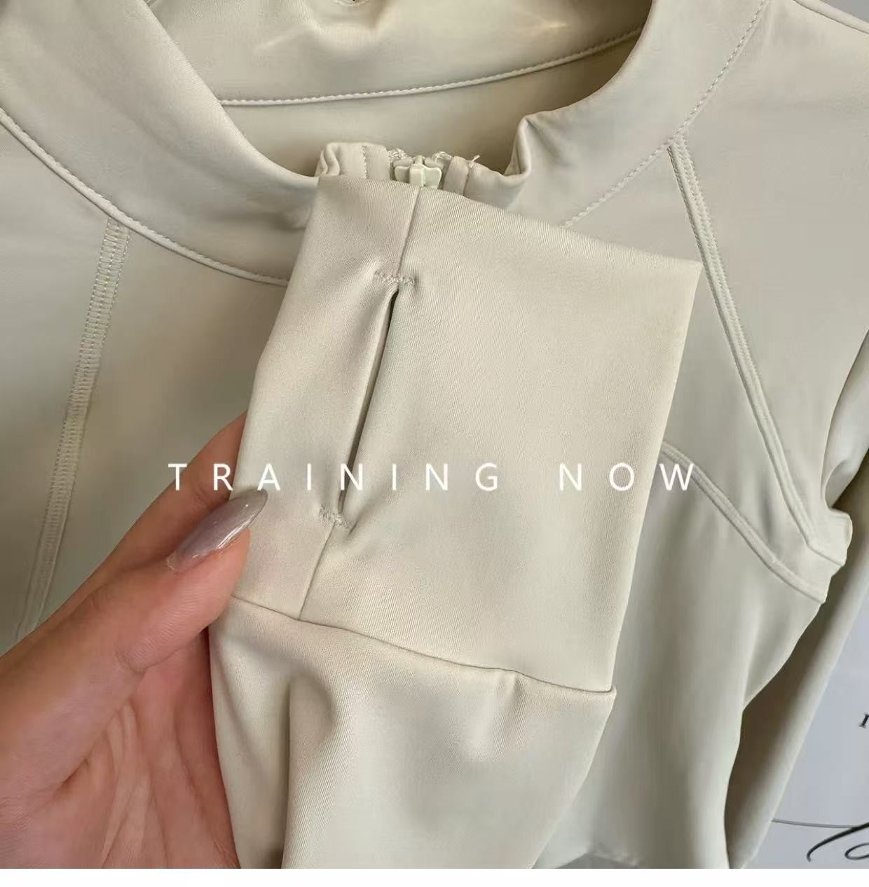 Yoga Suit Women's High-end Standing Collar Long Sleeved Sports Jacket Running Training Fitness Top Windproof Running Suit