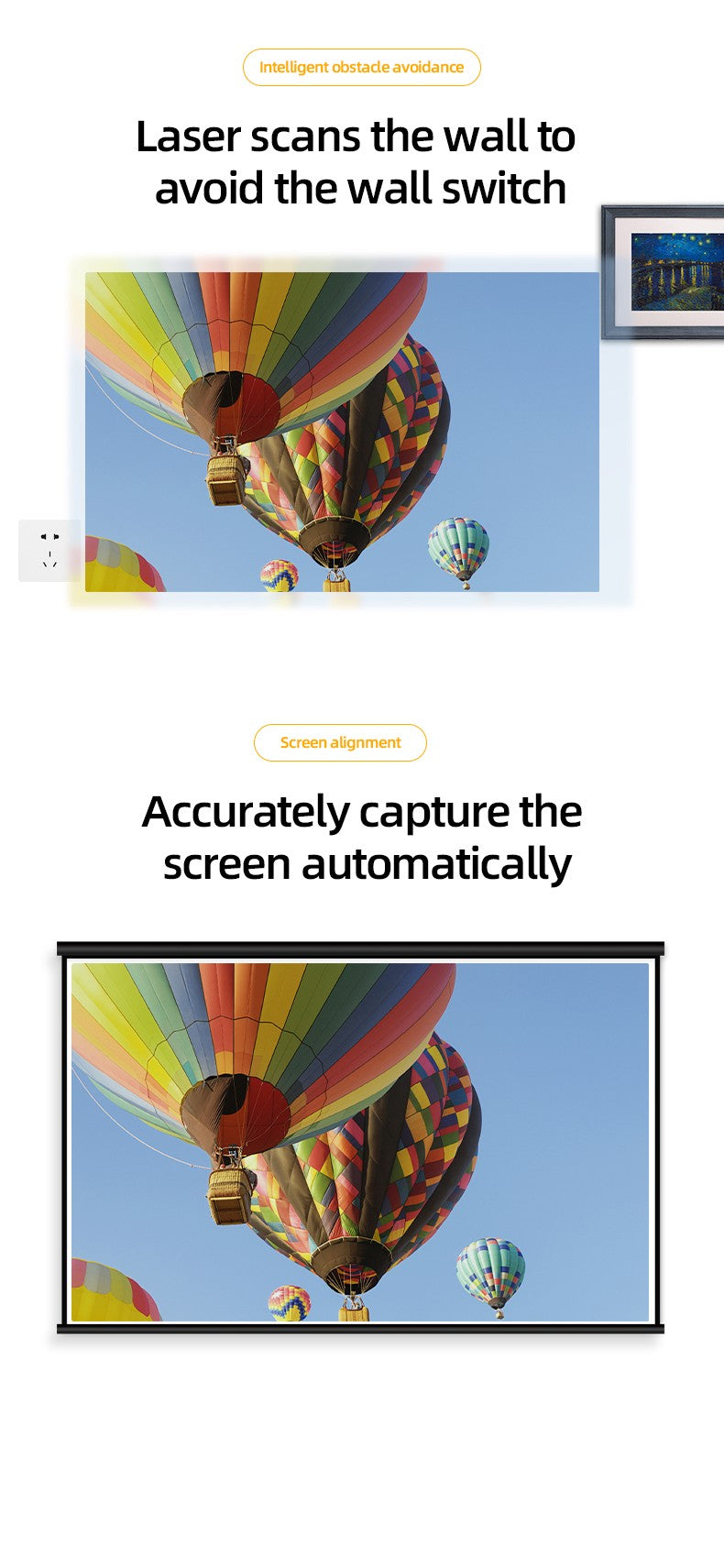 Lenovo Xiaoxin 100S Projector 650 ANSI 4K Full HD 1080P Auto Focus Wifi6 Portable Projector 360 PTZ Support Smart Home Theater