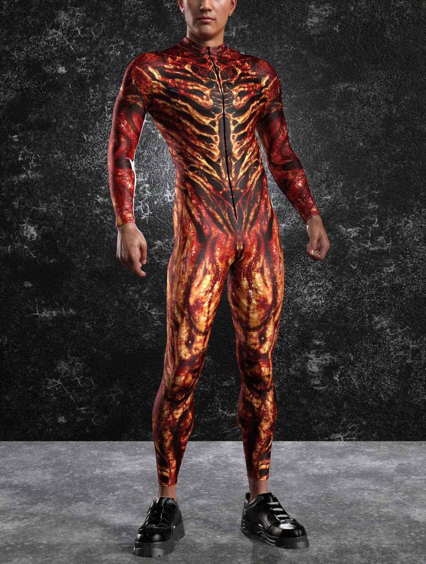 Male Zombie Halloween Cosplay Men Costume Carnival Male Alien Sexy Slim Jumpsuit Zentai Male Scary Bodysuit