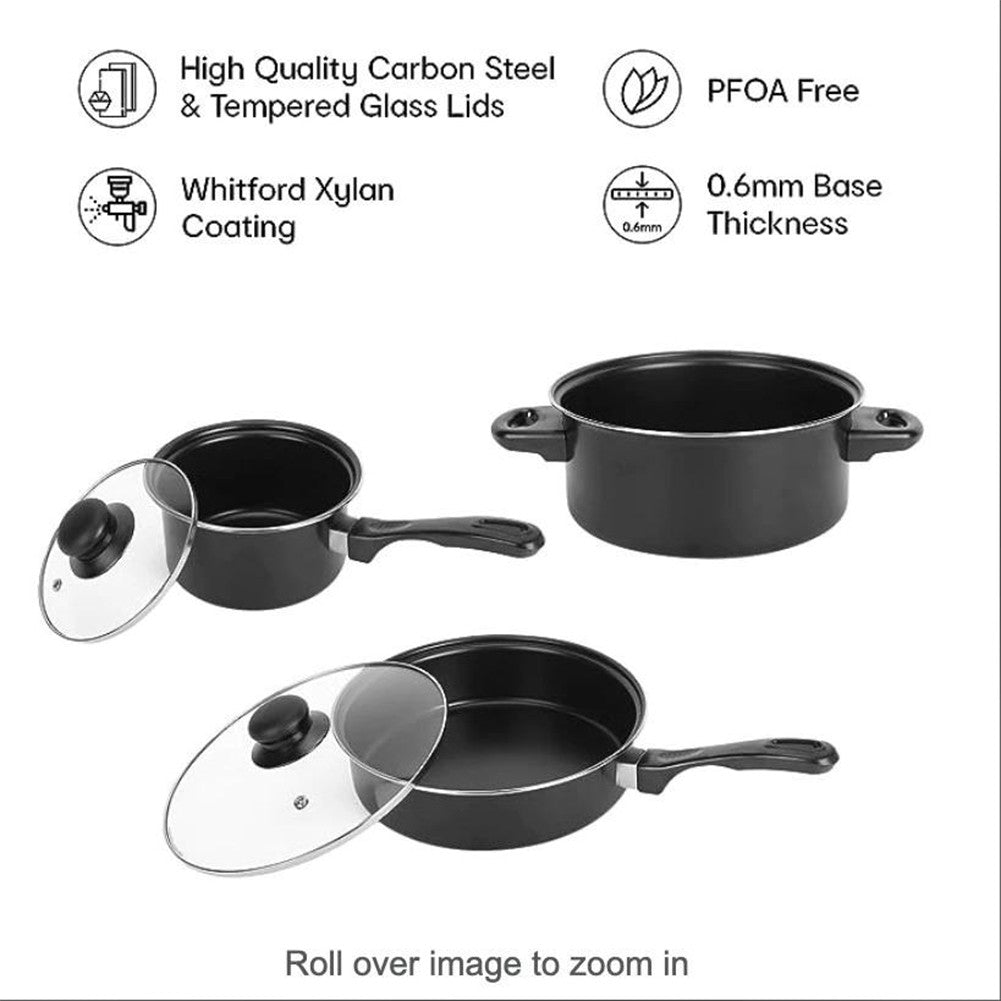 Conjunto de Panelas Antiaderente 12 Peças Panela de Cozinha com Tampa Frigideira Wok Leiteira Frigideira de Pedra Maifan para Todos os Tipos de Fogão
