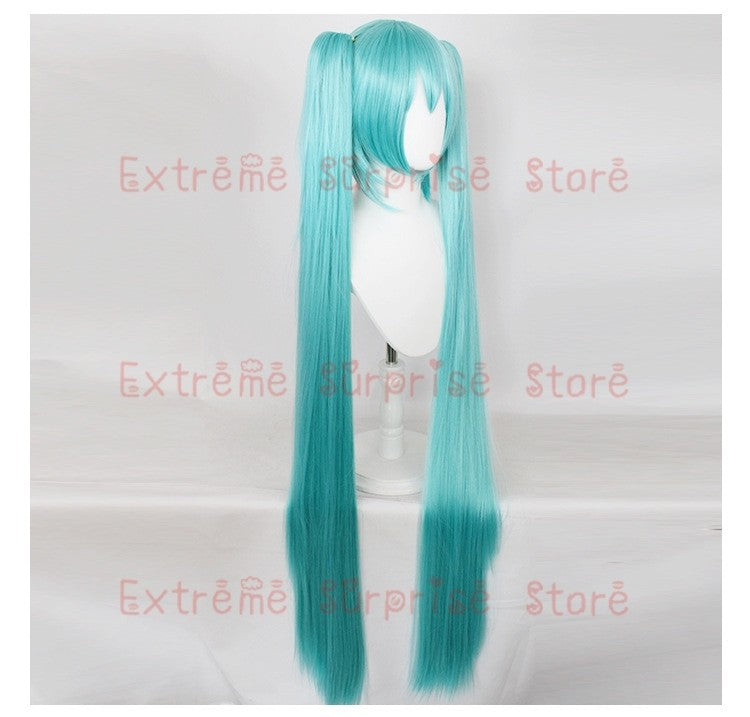 Female Miku Cosplay Wig 110cm Long Short Male Mikuo Cosplay Wig Heat Resistant Synthetic Wig Headwear Props