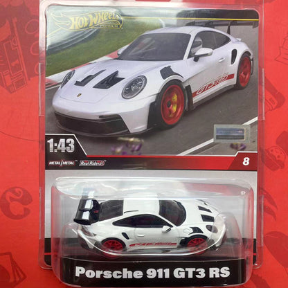 Hot Wheels Original 1:43 Nº 3-21 Carro Autobahn Polícia GT3 RS Modelos de Carros Esportivos Pequenos Fundidos Colecionáveis Para Modelos Hobby Brinquedos