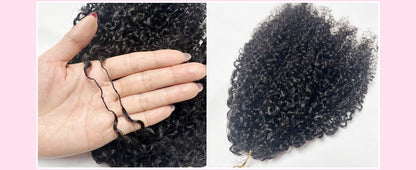 12A Small Spirals Curly Crochet Human Hair Extensions Deep Pixie Curls Crochet Hair Pre Separated Knotless For Braiding Twist