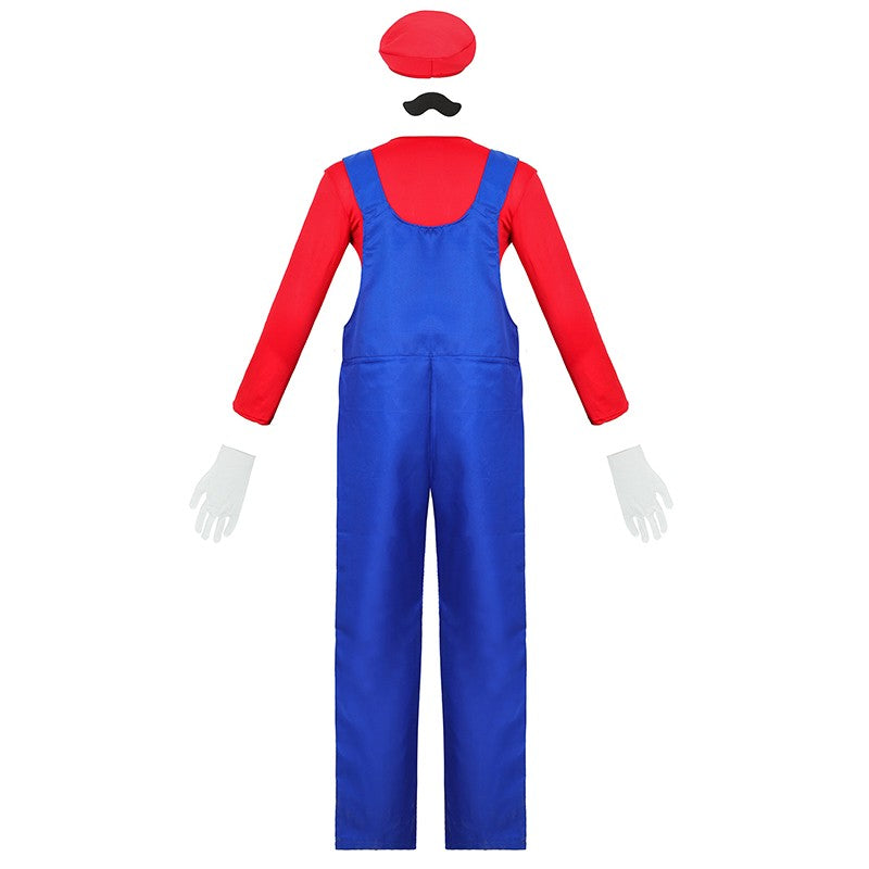 Halloween Carnival adult Men Funy Super game Cosplay Costume Luigi Bros Plumber Christmas Fancy Dress