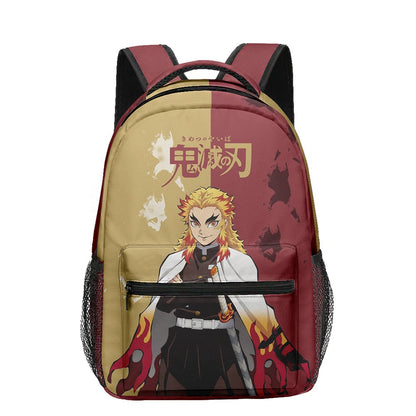 Anime Demon Slayer Tanjiro Nezuko 3D Printed Backpack for College Students Large School Bag 15 Inch Laptop Bag Middle School