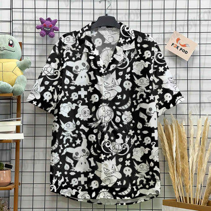 Men's Hawaiian Shirts For Men Casual Cartoon 3D Printed Shirts Loose Short-sleeve Beach Blouses Oversize Tops Camicias homme