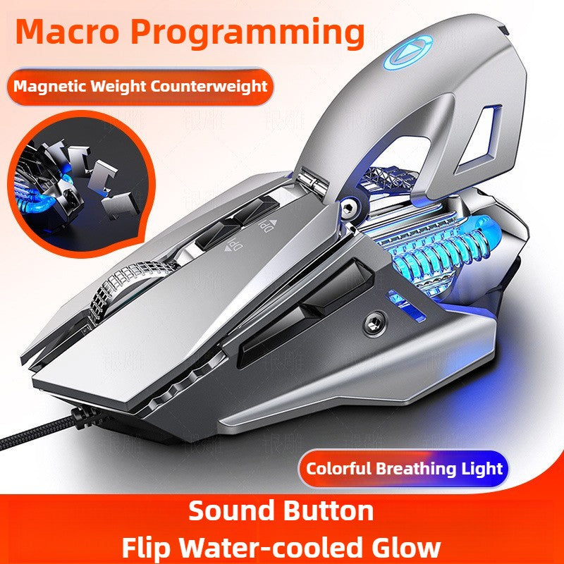 G10 Wired Mechanical Mouse RGB Backlit 200-7200DPI 6000FPS Macro Programming Gaming Mouse with Anti Interference Magnetic Ring