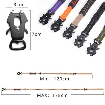 Coleiras para Cães Refletivas com Amortecedor e Cinto de Segurança para Carro para Cães Grandes Coleira de Cachorro Tática Resistente sem Puxar com Elástico