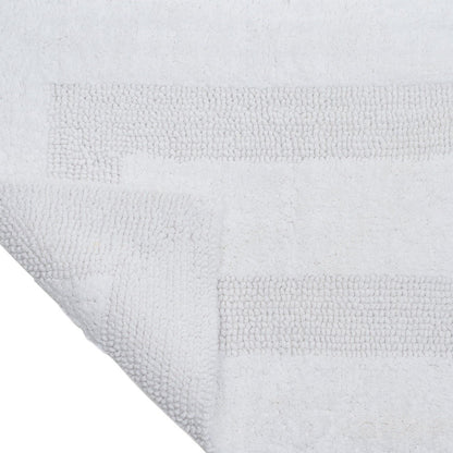 100% Cotton Bath Rug Plush High Pile Soft Absorbent Machine Washable Solid Pattern Non Slip Rug Home Bathroom Decor